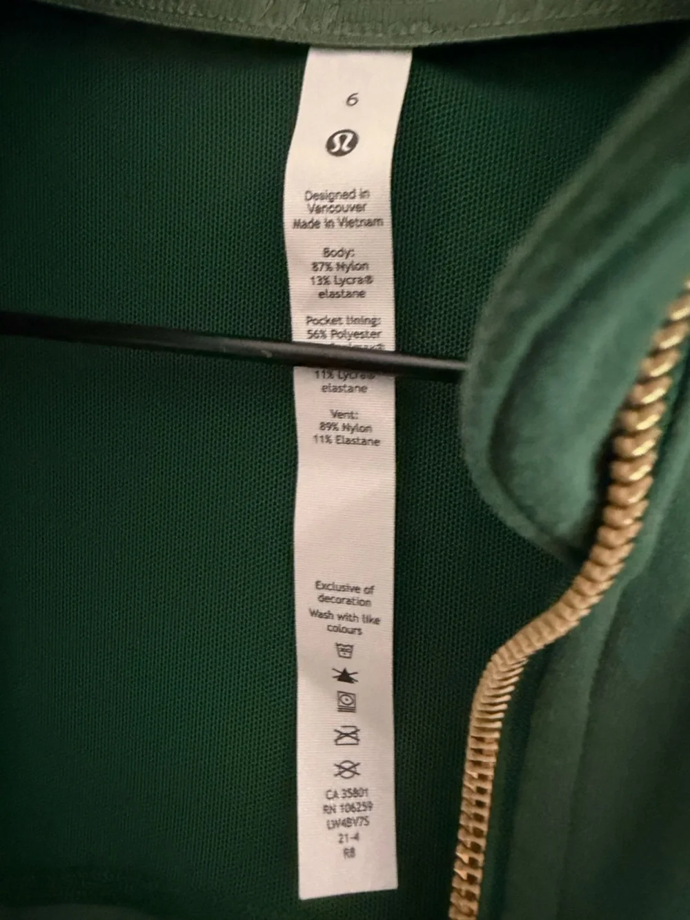 New RARE sold out lululemon athletica define shine Everglades jacket sz 6 - Picture 5 of 6